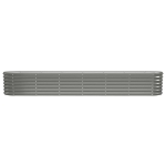 Letto Giardino Acciaio Verniciato a Polvere 224x40x36 cm Grigio