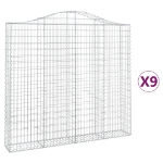 Cesti Gabbioni ad Arco 9 pz 200x30x180/200 cm Ferro Zincato