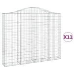 Cesti Gabbioni ad Arco 11 pz 200x30x160/180 cm Ferro Zincato