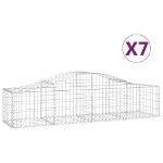 Cesti Gabbioni ad Arco 7 pz 200x50x40/60 cm Ferro Zincato