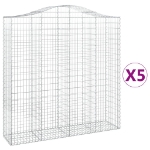 Cesti Gabbioni ad Arco 5 pz 200x50x200/220 cm Ferro Zincato