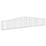 Cesti Gabbioni ad Arco 9 pz 400x30x60/80 cm Ferro Zincato