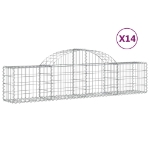 Cesti Gabbioni ad Arco 14 pz 200x30x40/60 cm Ferro Zincato