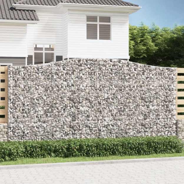 Cesti Gabbioni ad Arco 6 pz 400x50x200/220 cm Ferro Zincato