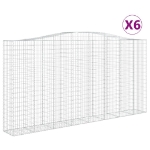 Cesti Gabbioni ad Arco 6 pz 400x50x200/220 cm Ferro Zincato