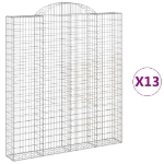 Cesti Gabbioni ad Arco 13 pz 200x30x220/240 cm Ferro Zincato