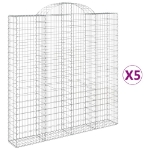 Cesti Gabbioni ad Arco 5 pz 200x30x200/220 cm Ferro Zincato