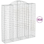 Cesti Gabbioni ad Arco 10 pz 200x50x200/220 cm Ferro Zincato