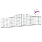 Cesti Gabbioni ad Arco 20 pz 300x30x60/80 cm Ferro Zincato