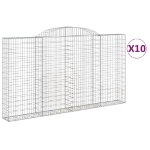Cesti Gabbioni ad Arco 10 pz 300x30x160/180 cm Ferro Zincato