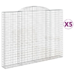 Cesti Gabbioni ad Arco 5 pz 300x30x220/240 cm Ferro Zincato