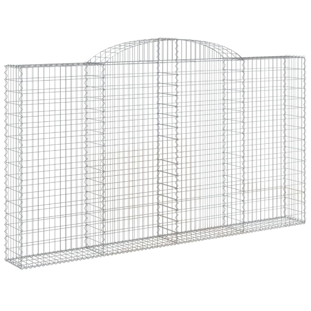 Cesti Gabbioni ad Arco 3 pz 300x30x160/180 cm Ferro Zincato