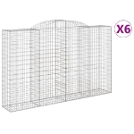 Cesti Gabbioni ad Arco 6 pz 300x50x180/200 cm Ferro Zincato