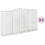 Cesti Gabbioni ad Arco 5 pz 400x50x220/240 cm Ferro Zincato