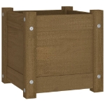 Fioriera Giardino Marrone Ambra 31x31x31 cm Legno Massello Pino