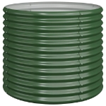 Vaso da Giardino Acciaio Verniciato a Polvere 80x80x68 cm Verde