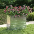 Letto Rialzato Giardino 100x40x77 cm in Acciaio Zincato Argento