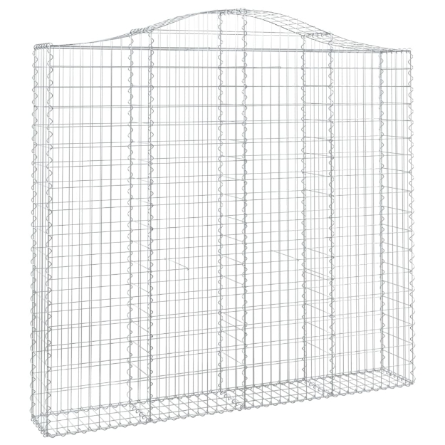 Cesto Gabbione ad Arco 200x30x180/200 cm Ferro Zincato