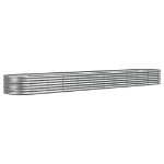 Letto Giardino Acciaio Verniciato a Polvere 440x80x36cm Argento