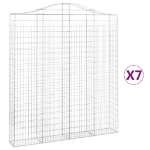Cesti Gabbioni ad Arco 7 pz 200x30x220/240 cm Ferro Zincato
