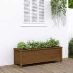 Fioriera Rialzata da Giardino Ambra 119,5x40x39cm Massello Pino