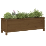 Fioriera Rialzata da Giardino Ambra 119,5x40x39cm Massello Pino