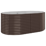 Letto Giardino Acciaio Verniciato Polvere 175x100x68 cm Marrone