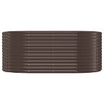 Letto Giardino Acciaio Verniciato Polvere 175x100x68 cm Marrone