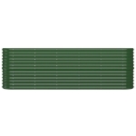 Letto Giardino Acciaio Verniciato a Polvere 224x40x68 cm Verde