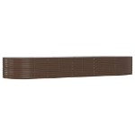 Letto Giardino Acciaio Verniciato Polvere 447x140x68 cm Marrone
