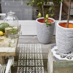 Capi Vaso Nature Rib Elegante Basso 36x47 cm Avorio KOFI782