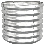 Vaso Giardino Acciaio Verniciato a Polvere 40x40x36 cm Argento
