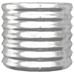 Vaso Giardino Acciaio Verniciato a Polvere 40x40x36 cm Argento