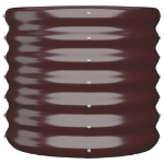 Vaso Giardino Acciaio Verniciato a Polvere 40x40x36 cm Marrone