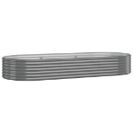 Letto Giardino Acciaio Verniciato a Polvere 249x100x36cm Grigio