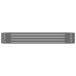 Letto Giardino Acciaio Verniciato a Polvere 249x100x36cm Grigio