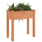 Fioriera con Fodera Marrone 71x37x76 cm Legno Massello di Abete
