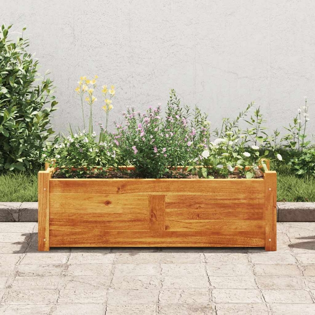 Letto Rialzato da Giardino in Legno di Acacia 76x27,6x25 cm