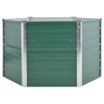 Letto Rialzato Giardino in Acciaio Zincato 129x129x77 cm Verde