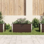 Letto Rialzato Giardino Marrone 100x40x45 cm in Acciaio Zincato