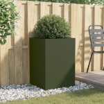 Fioriera Verde Oliva 52x48x75 cm in Acciaio