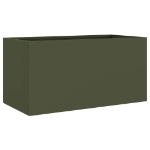 Fioriera Verde Oliva 62x30x29 cm in Acciaio