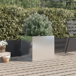 Fioriera Argento 49x47x46 cm in Acciaio Inox