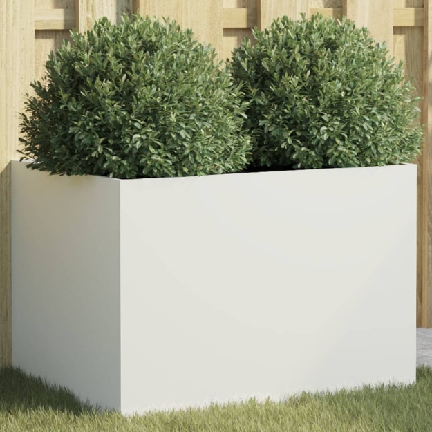 Fioriera Bianca 62x47x46 cm in Acciaio