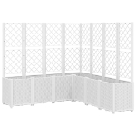 Fioriera da Giardino con Traliccio Bianco 160x160x140 cm in PP