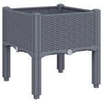 Fioriera da Giardino con Gambe Grigio Blu 40x40x42 cm in PP