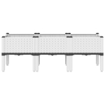 Fioriera da Giardino con Gambe Bianco 120x40x42 cm in PP