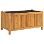 Fioriera Giardino con Rivestimento 80x42x40 cm Massello Acacia