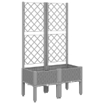 Fioriera da Giardino con Graticcio Grigio Chiaro 80x40x142cm PP