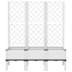 Fioriera da Giardino con Graticcio Bianco 120x40x142 cm PP